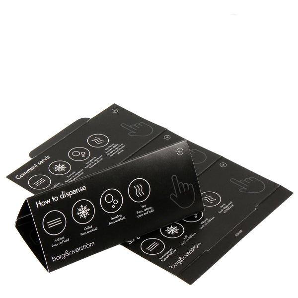 Borg & Overström Instruction Tent Cards